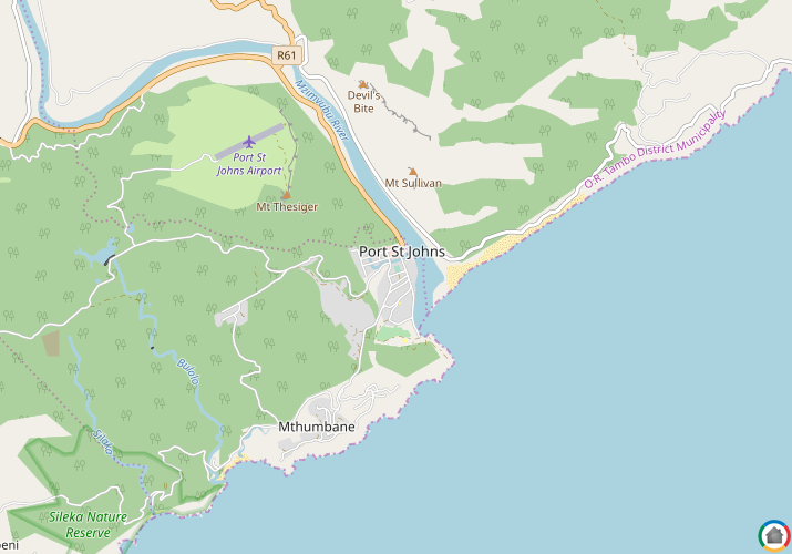 Map location of Port St Johns